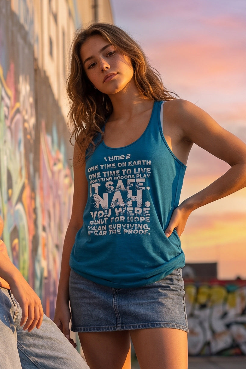Built for More – Graphic Racerback Tank – product image 1