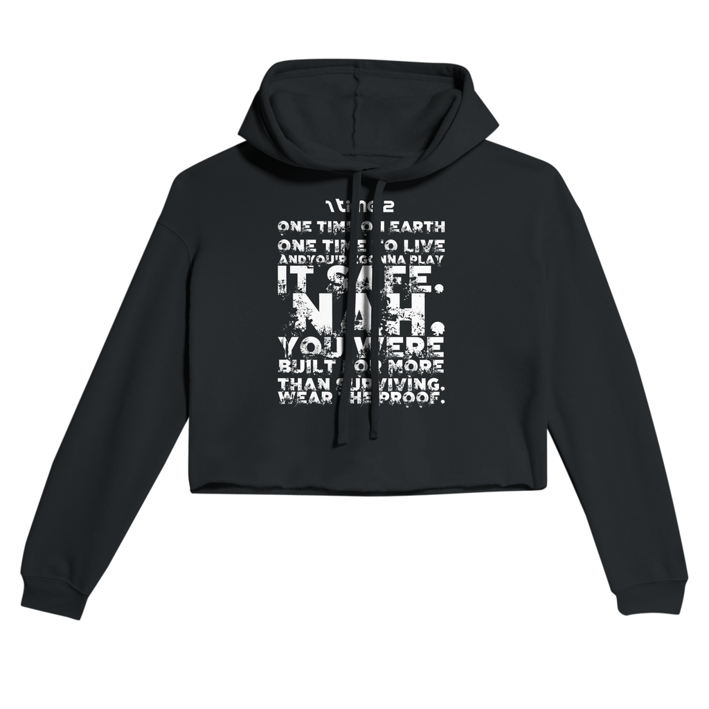 1TIME2 Built for More cropped hoodie, alternate view