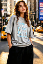 Built for More – Organic Oversized High-Neck Tee – lifestyle photo