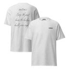 Bridges – Classic Cotton Tee in Ash, front and back view