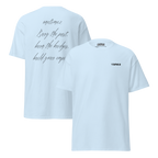 Bridges – Classic Cotton Tee in Light Blue, front and back view