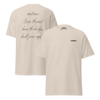 Bridges – Classic Cotton Tee in Natural, front and back view