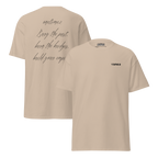 Bridges – Classic Cotton Tee in Sand, front and back view