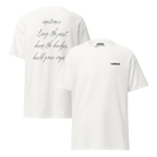 Bridges – Classic Cotton Tee in White, front and back view