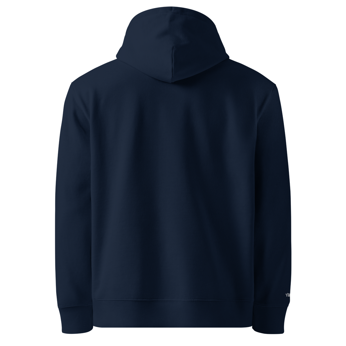 1TIME2 Essential Organic Hoodie in French Navy, back