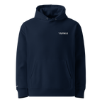 1TIME2 Essential Organic Hoodie in French Navy, front