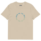 1TIME2 Dream Big organic tee in Desert Dust, front view