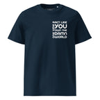Organic Cotton Tee – Full Colour Range in French Navy, front view