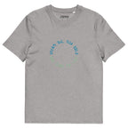 1TIME2 Dream Big organic tee in Heather Grey, front view