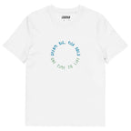 1TIME2 Dream Big organic tee in White, front view