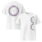 Be Feared: The Core – Organic Cotton Tee in White, front and back view