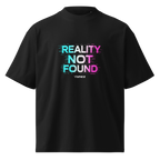 Reality Not Found – Oversized Tee in Black, front view