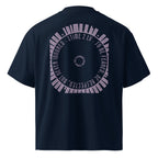 Be Feared Be U – Organic Oversized Tee in French Navy, back view