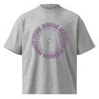 Be Feared Be U – Organic Oversized Tee in Heather Grey, front view