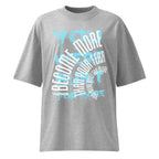 Built for More – Organic Oversized High-Neck Tee in Heather Grey, front view