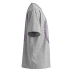 Be Feared Be U – Organic Oversized Tee in Heather Grey, right side view