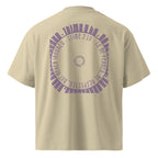 Be Feared Be U – Organic Oversized Tee in Stone, back view