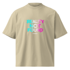 Reality Not Found – Oversized Tee in Stone, front view