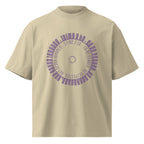 Be Feared Be U – Organic Oversized Tee in Stone, front view