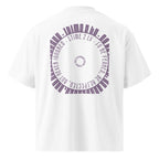 Be Feared Be U – Organic Oversized Tee in White, back view