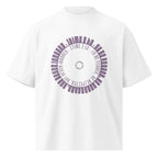 Be Feared Be U – Organic Oversized Tee in White, front view